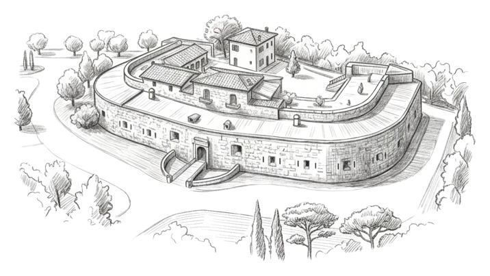 Disegno del Ristorante al Forte di Pastrengo